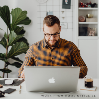 Work From Home Office Set-Up in a Man's Home