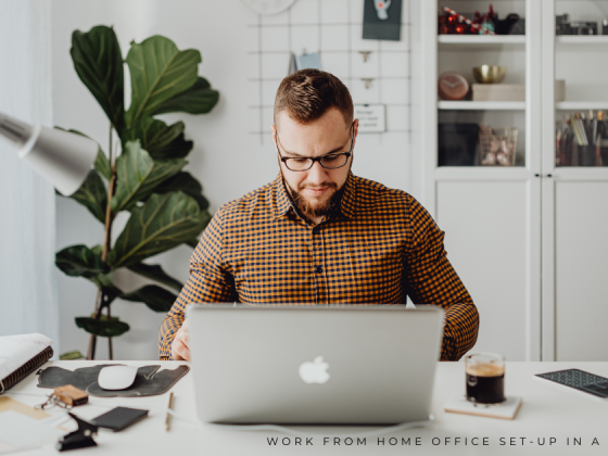 Work From Home Office Set-Up in a Man's Home