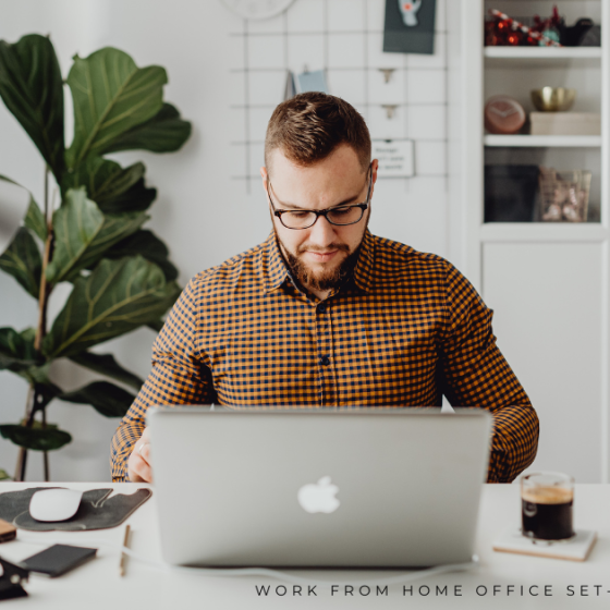 Work From Home Office Set-Up in a Man's Home