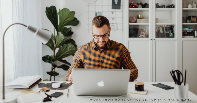 Work From Home Office Set-Up in a Man's Home